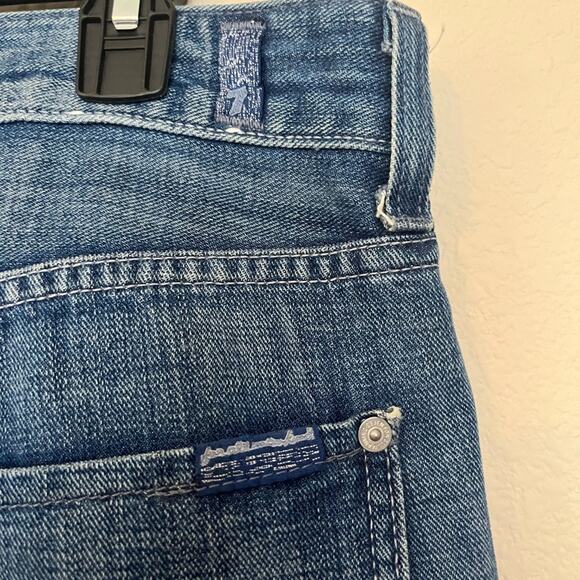 7 For All Mankind Standard Button Fly Straight Leg Jeans - Picture 7 of 11